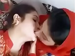 pakistani lesbian college girl lip lock passionate kissing