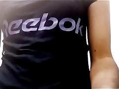 Young Desi indian riya hotty squeezing boobs