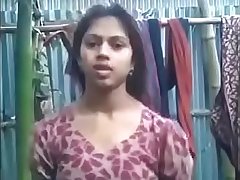 outdoor shower by cute desi telugu girl