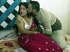 Indian xxx hot milf bhabhi hardcore sex with NRI devor! Clear hindi audio