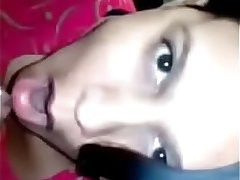 Desi Girl  close up Blowjob